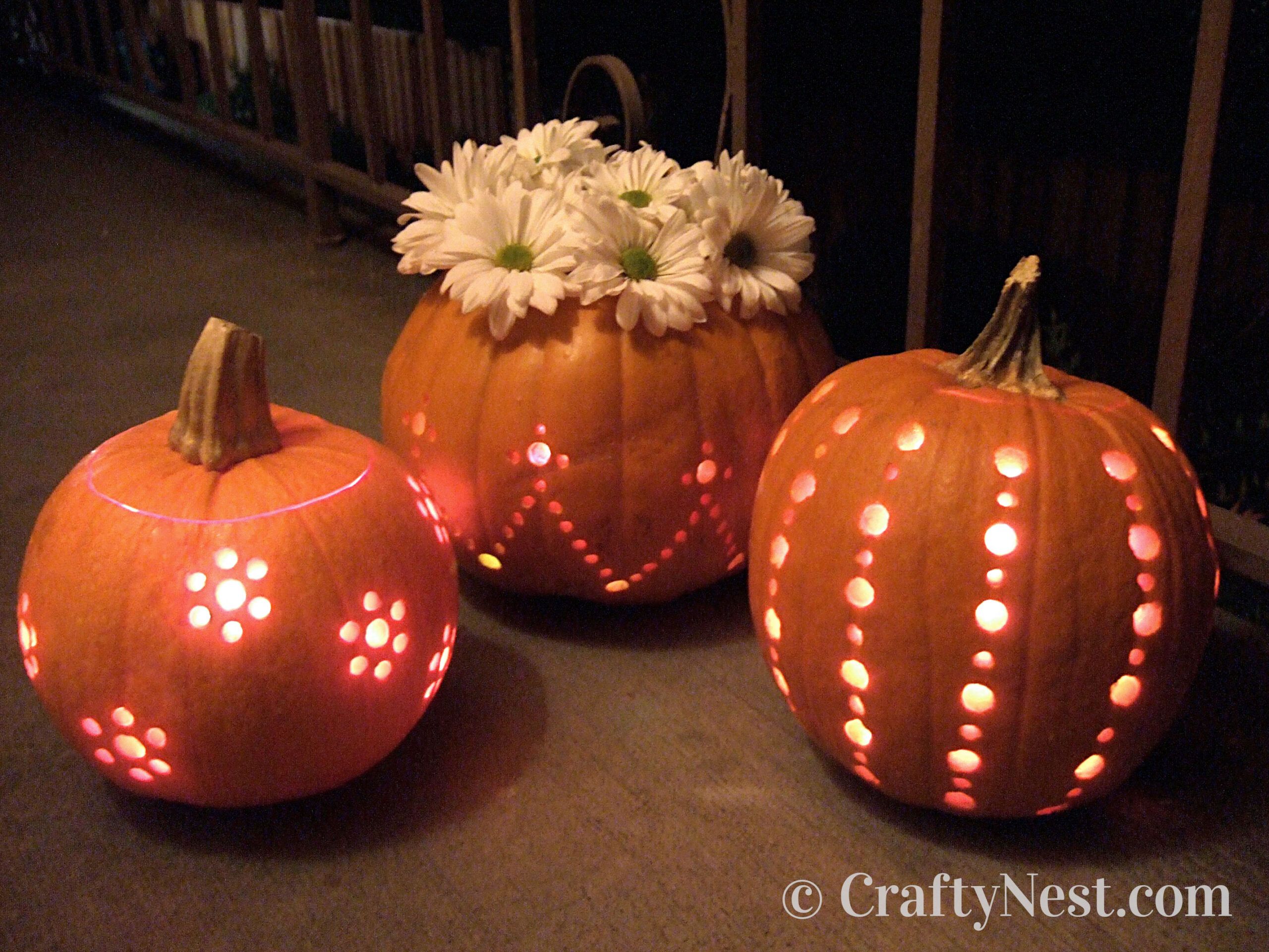 carving pumpkins with a drill crafty nest